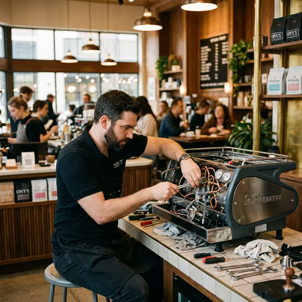 Onsite coffee machine repair technician